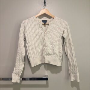 Polo by Ralph Lauren Women's Cream Cable Cardigan